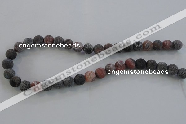 CAG7552 15.5 inches 8mm round frosted agate beads wholesale