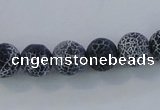 CAG7558 15.5 inches 4mm round frosted agate beads wholesale