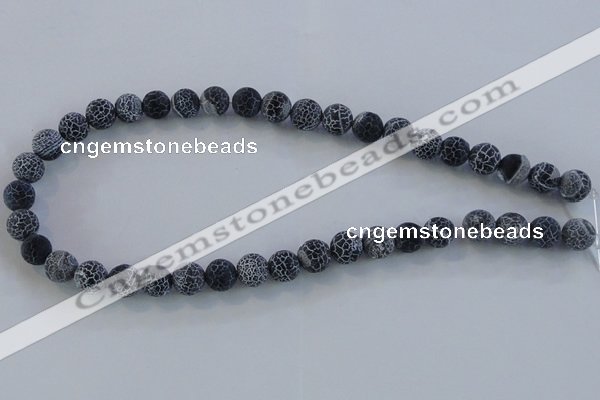 CAG7558 15.5 inches 4mm round frosted agate beads wholesale