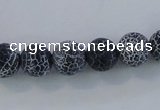 CAG7559 15.5 inches 6mm round frosted agate beads wholesale