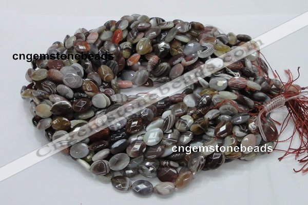 CAG756 15.5 inches 10*14mm faceted oval botswana agate beads