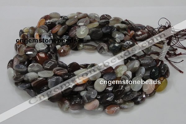 CAG757 15.5 inches 12*16mm faceted oval botswana agate beads