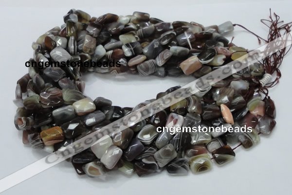 CAG759 15.5 inches 10*14mm faceted rectangle botswana agate beads