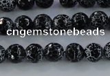 CAG7601 15.5 inches 6mm faceted round frosted agate beads wholesale