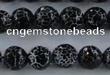 CAG7603 15.5 inches 10mm faceted round frosted agate beads wholesale