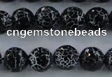 CAG7603 15.5 inches 10mm faceted round frosted agate beads wholesale