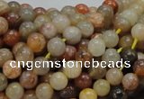 CAG762 15.5 inches 6mm round yellow agate gemstone beads wholesale