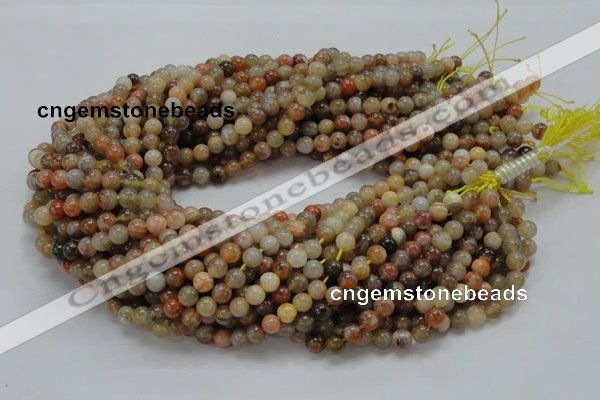 CAG762 15.5 inches 6mm round yellow agate gemstone beads wholesale