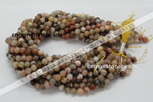 CAG763 15.5 inches 8mm round yellow agate gemstone beads wholesale