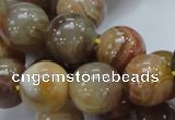 CAG767 15.5 inches 16mm round yellow agate gemstone beads wholesale