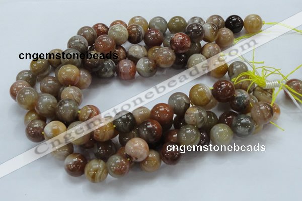 CAG767 15.5 inches 16mm round yellow agate gemstone beads wholesale