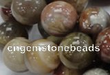 CAG768 15.5 inches 18mm round yellow agate gemstone beads wholesale