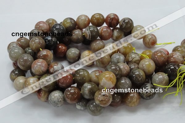 CAG768 15.5 inches 18mm round yellow agate gemstone beads wholesale