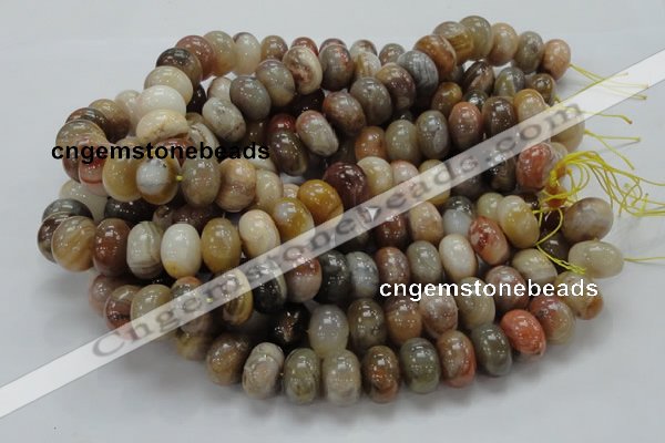 CAG771 15.5 inches 12*18mm rondelle yellow agate gemstone beads