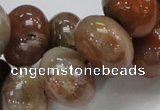 CAG772 15.5 inches 14*20mm rondelle yellow agate gemstone beads