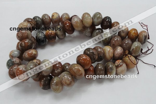 CAG772 15.5 inches 14*20mm rondelle yellow agate gemstone beads