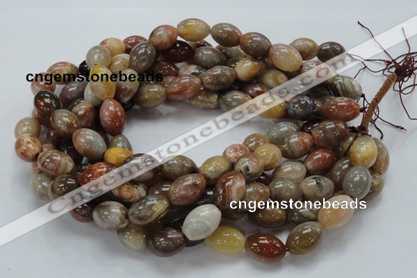 CAG773 15.5 inches 13*19mm rice yellow agate gemstone beads