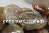 CAG778 15.5 inches 25mm flat round yellow agate gemstone beads