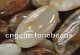 CAG783 15.5 inches 20*40mm oval yellow agate gemstone beads