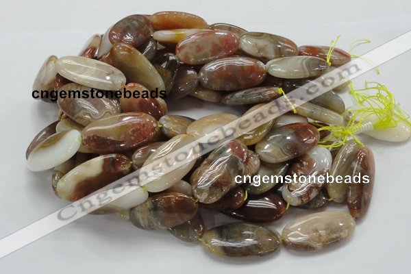 CAG783 15.5 inches 20*40mm oval yellow agate gemstone beads