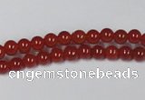 CAG7854 15.5 inches 2mm round red agate beads wholesale