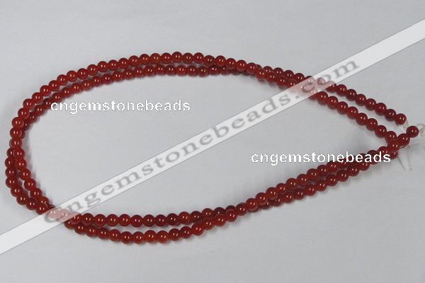 CAG7854 15.5 inches 2mm round red agate beads wholesale