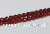 CAG7860 15.5 inches 2mm faceted round red agate beads wholesale