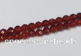 CAG7860 15.5 inches 2mm faceted round red agate beads wholesale