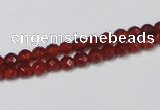 CAG7862 15.5 inches 5mm faceted round red agate beads wholesale