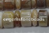 CAG787 15.5 inches 6*18mm & 12*18mm rondelle yellow agate beads