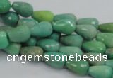 CAG7876 15.5 inches 8*10mm faceted teardrop grass agate beads