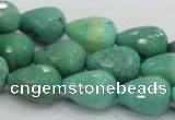 CAG7878 15.5 inches 12*16mm faceted teardrop grass agate beads