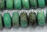 CAG7889 15.5 inches 12*16mm faceted rondelle grass agate beads