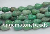 CAG7894 15.5 inches 6*10mm teardrop grass agate beads wholesale