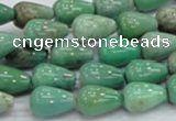 CAG7897 15.5 inches 10*14mm teardrop grass agate beads wholesale