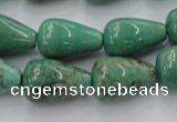 CAG7898 15.5 inches 12*16mm teardrop grass agate beads wholesale