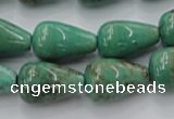 CAG7900 15.5 inches 15*20mm teardrop grass agate beads wholesale