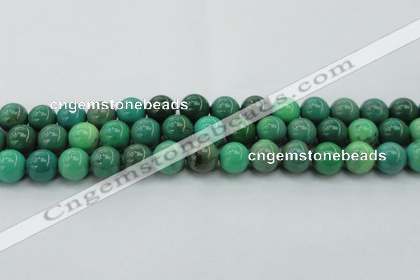 CAG7907 15.5 inches 14mm round grass agate beads wholesale