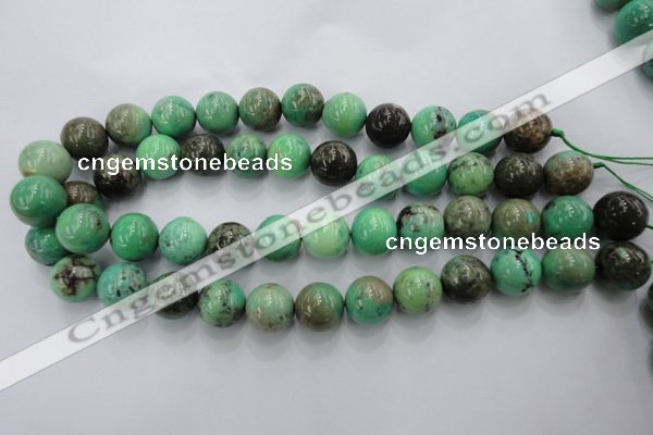 CAG7908 15.5 inches 18mm round grass agate beads wholesale