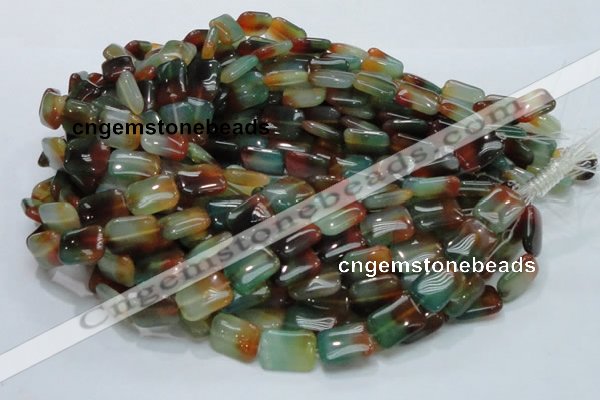 CAG791 15.5 inches 13*18mm rectangle rainbow agate gemstone beads