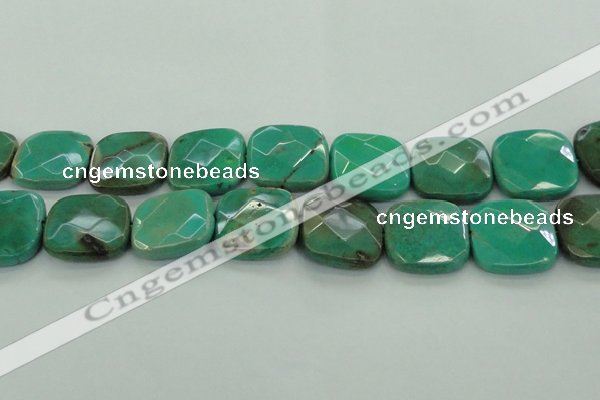 CAG7919 15.5 inches 35*35mm faceted square grass agate beads