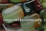 CAG792 15.5 inches 18*25mm rectangle rainbow agate gemstone beads