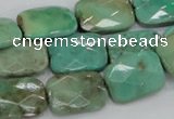 CAG7925 15.5 inches 15*20mm faceted rectangle grass agate beads