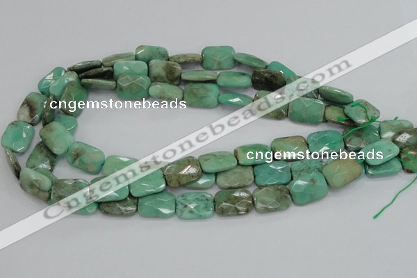 CAG7925 15.5 inches 15*20mm faceted rectangle grass agate beads