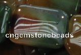 CAG794 15.5 inches 30*40mm rectangle rainbow agate gemstone beads