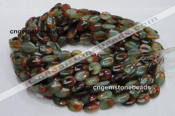 CAG795 15.5 inches 13*18mm oval rainbow agate gemstone beads