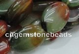 CAG796 15.5 inches 18*25mm oval rainbow agate gemstone beads