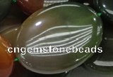 CAG797 15.5 inches 30*40mm oval rainbow agate gemstone beads