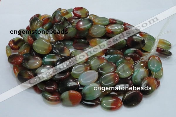 CAG798 15.5 inches 18*25mm oval rainbow agate gemstone beads