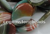 CAG800 15.5 inches 20*30mm oval rainbow agate gemstone beads